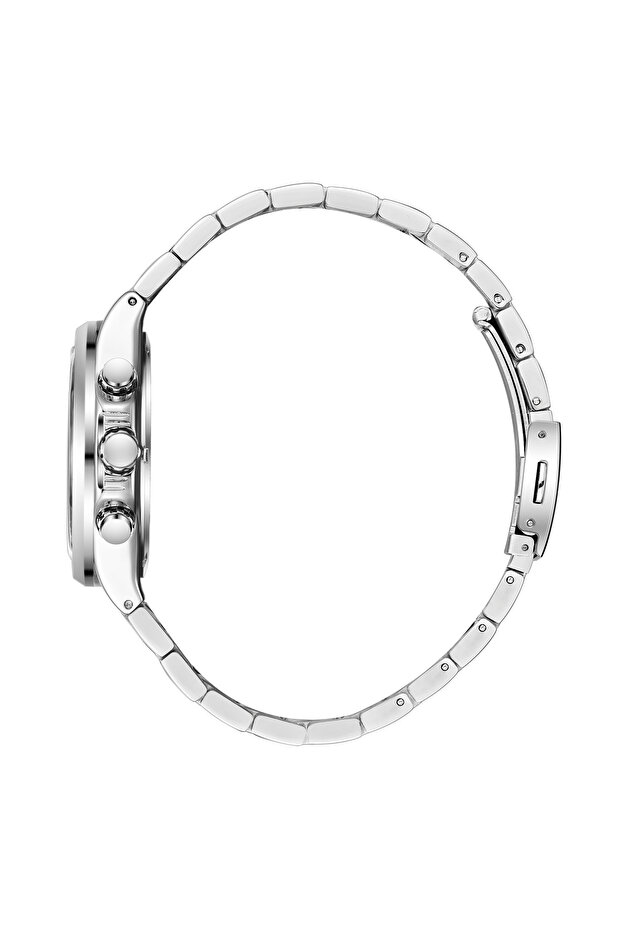 ساعة رجالية متعددة الوظائف بمينا فضي - LC08272.330 - 3