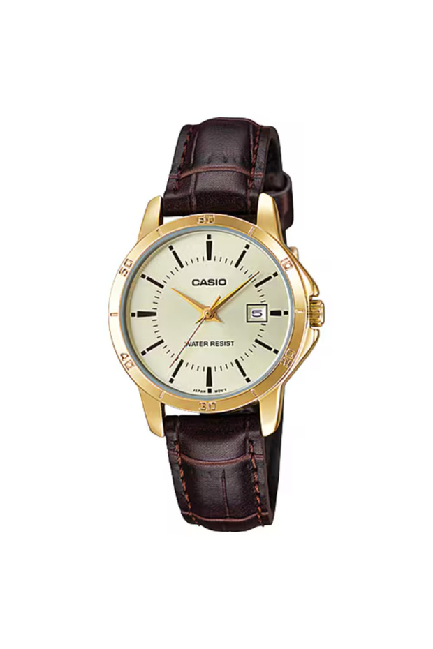 Women's Analog Gold Dial Watch - LTP-V004GL-9A
