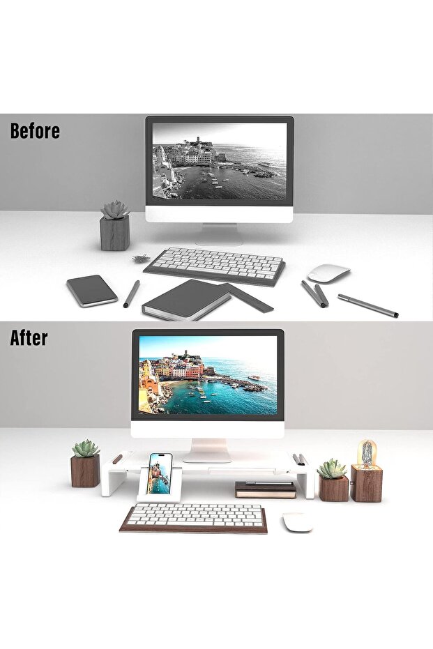 حامل شاشة قابل للتعديل مع درج تخزين - 4