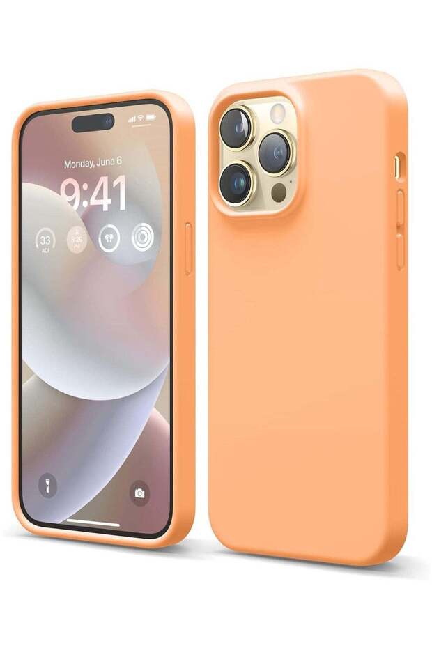 Silicone Case for iPhone 14 Pro Silky Soft Touch Full-Body Protective Phone Case, Anti-Scratch