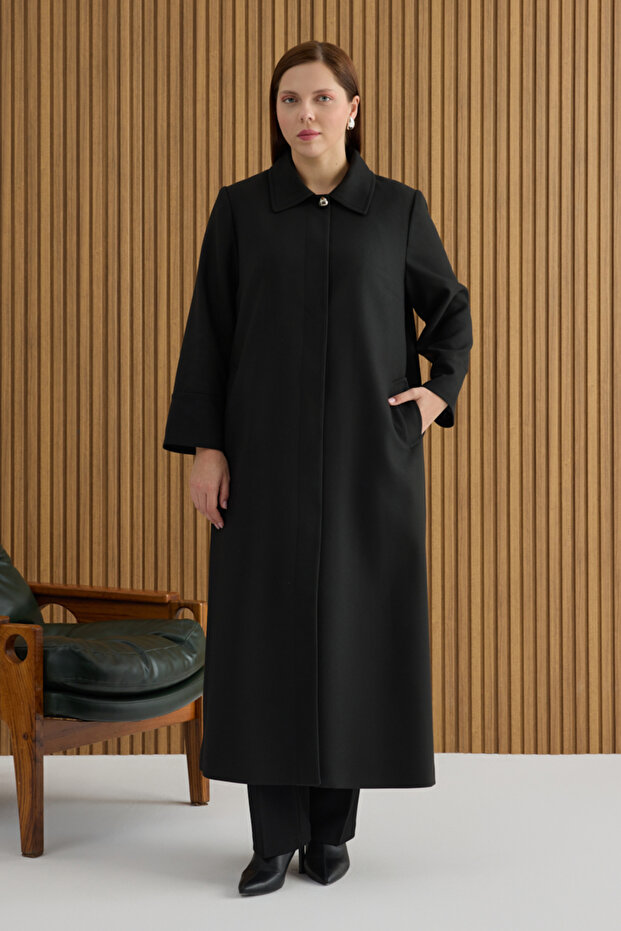Siyah Dokuma Pardösü - 1