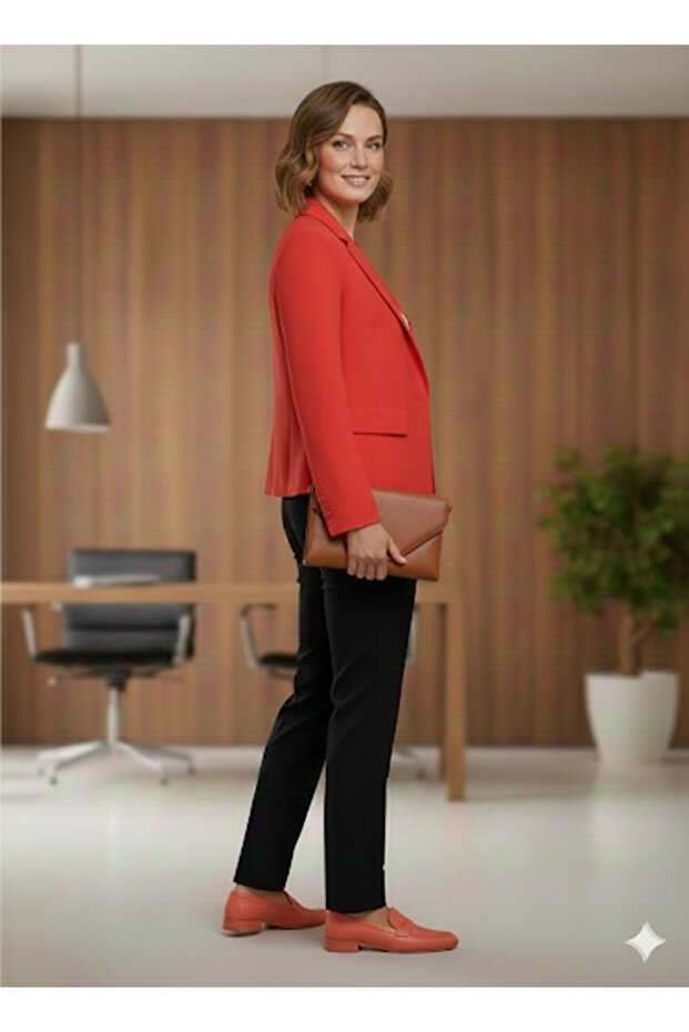 Mercan Tek Dügme Ceket - 2