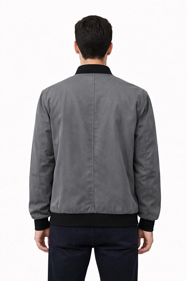 Leather Coat Patterned Nubuck Leather - 3