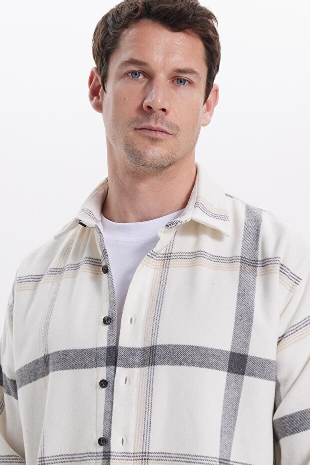 Men's Relax Fit Comfortable Cut Winter Plaid Lumberjack Shirt