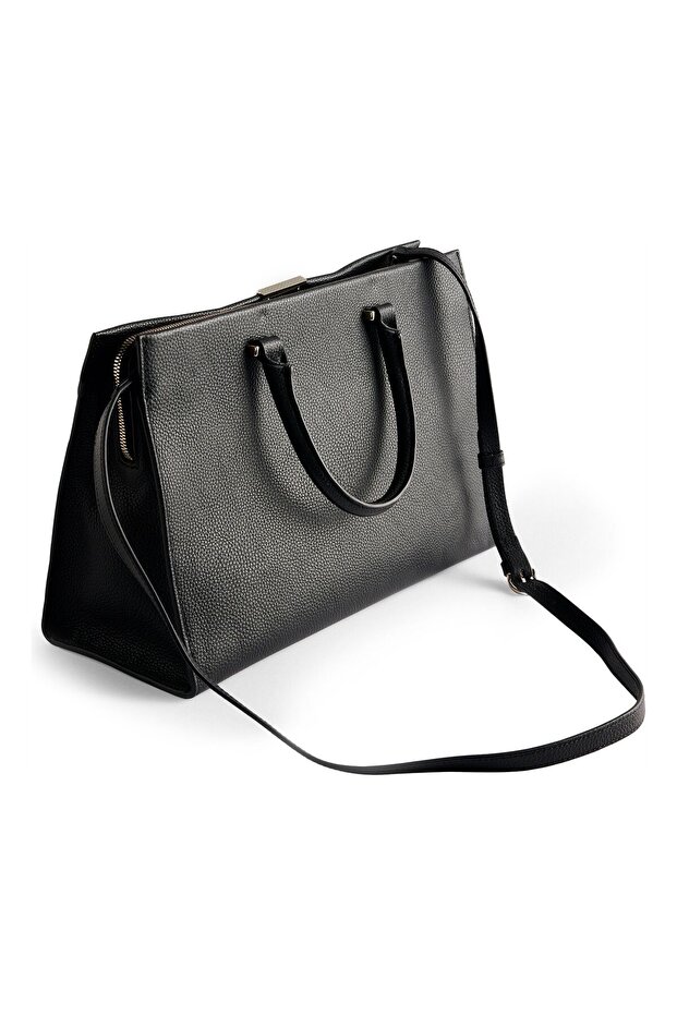 Rosane Handtasche Leder 35 cm - 2