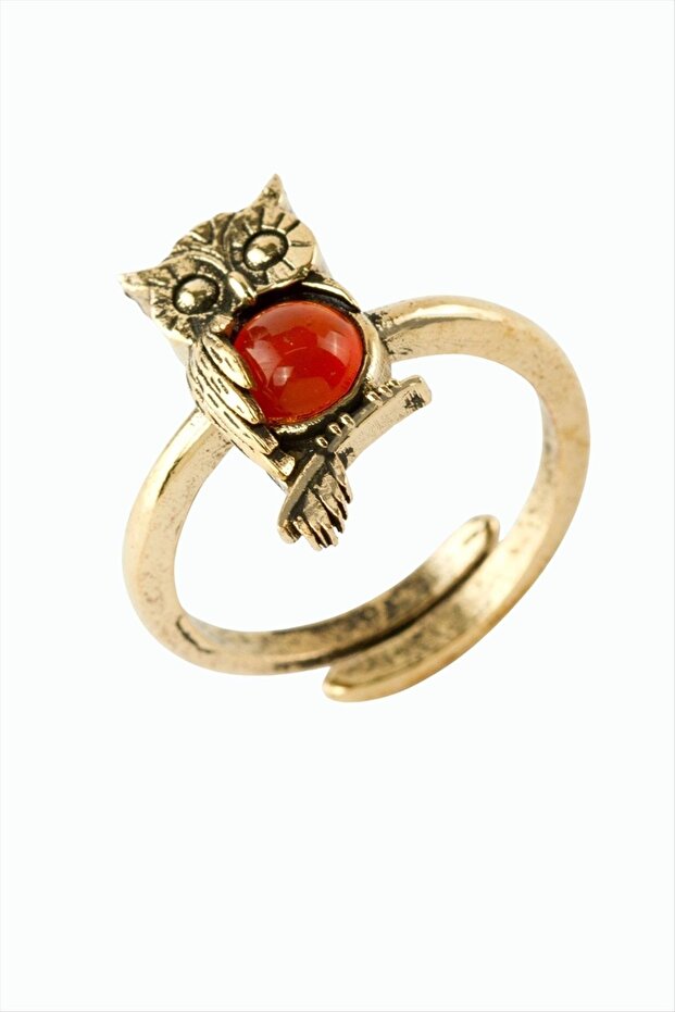 Owl Natural Stone Authentic Ring