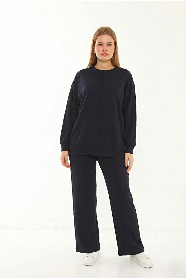 Bottom-Top Channel Seam Slit Suit Soft Texture