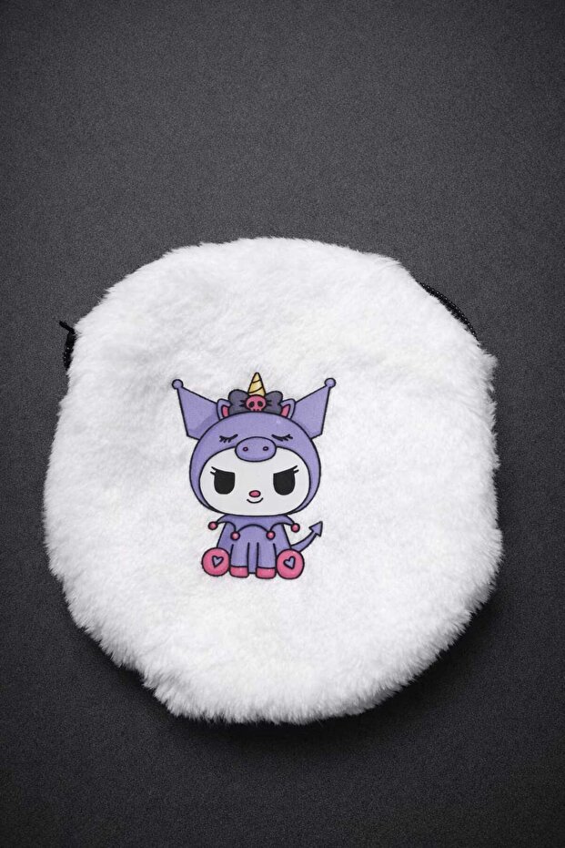 Girl's Plush Wallet with Clip – Round Wallet with Cute Figures, Gift, Birthday Gift