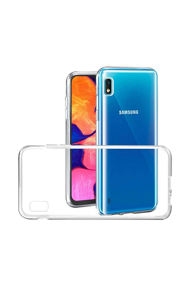 حافظة متوافقة مع هاتف سامسونج A10 - شفافة - 3