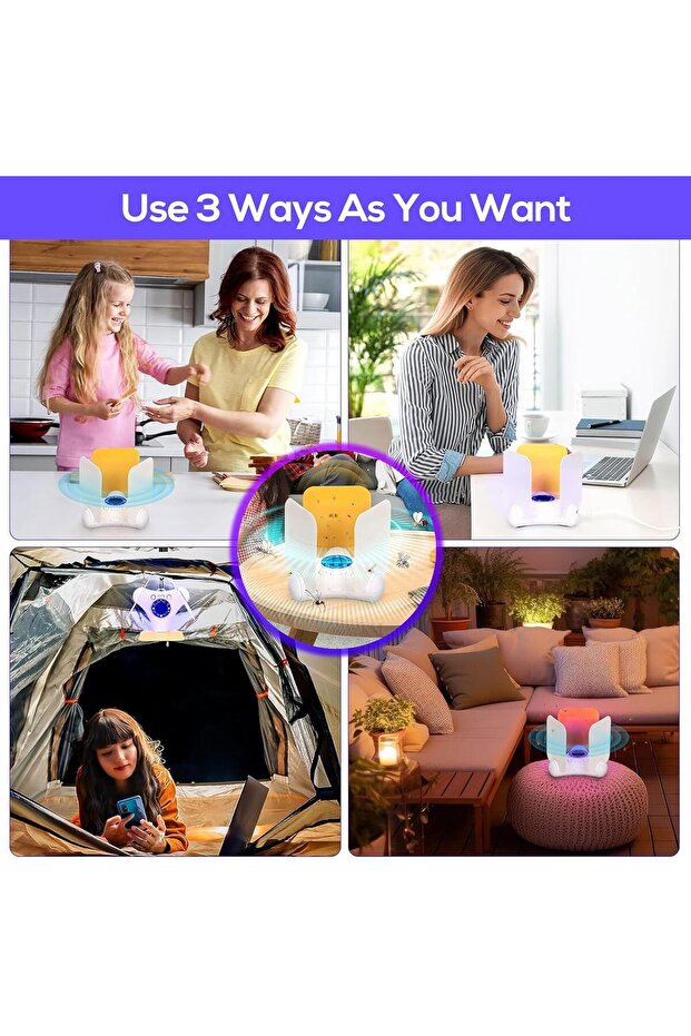 مصيدة حشرات داخلية مزودة بضوء قابل لإعادة الشحن عبر منفذ USB - 6