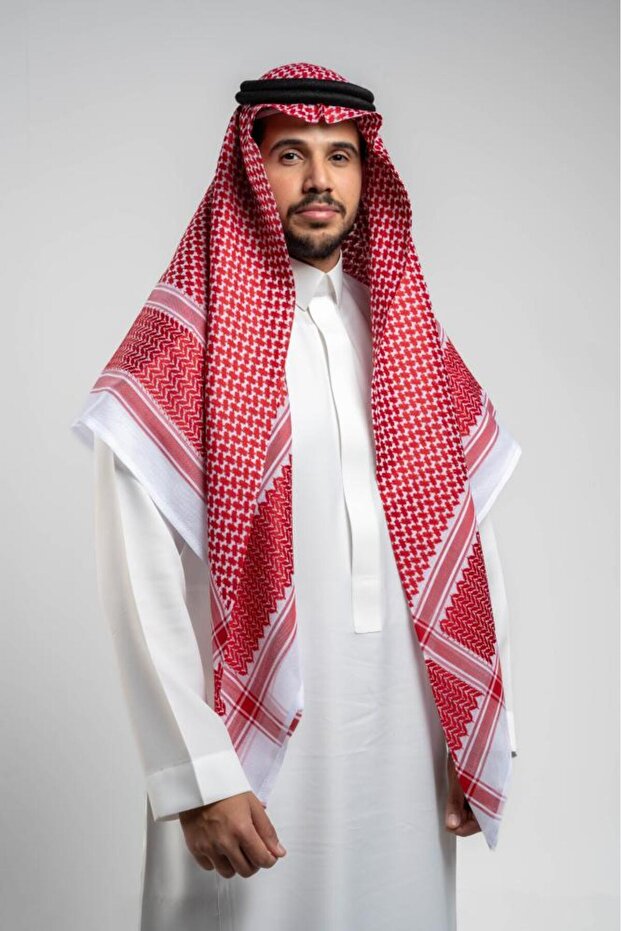 شماغ أحمر لبسون كلاسيكي فاخر