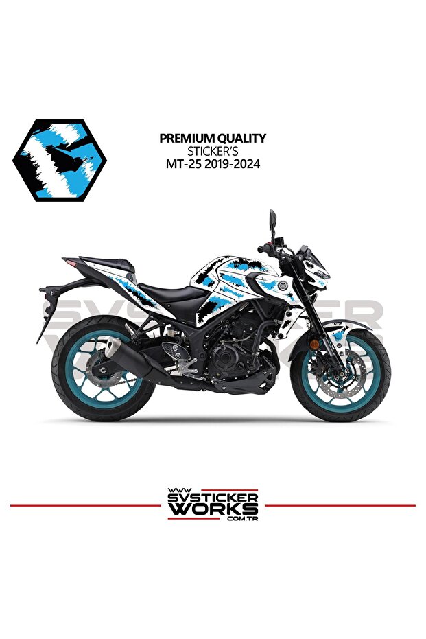 Yamaha Mt25 Fairing Sticker Air Brush Motorcycle Fairing Model Ready Kit 2019 / 2024 Compatible