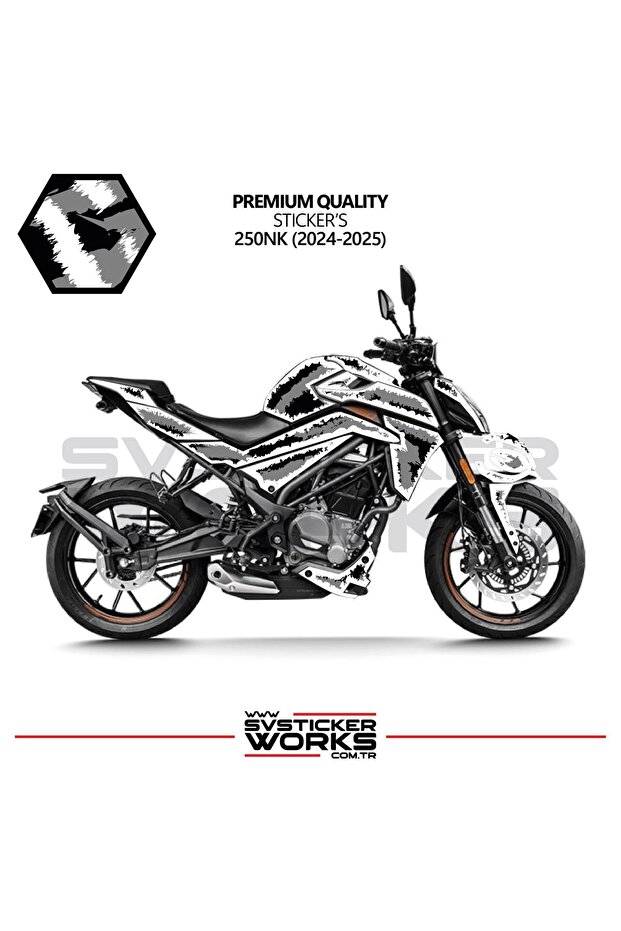 Cfmoto Nk250 Fairing Sticker Air Brush Engine Fairing Model Ready Kit 2024-2025 Model Compatible