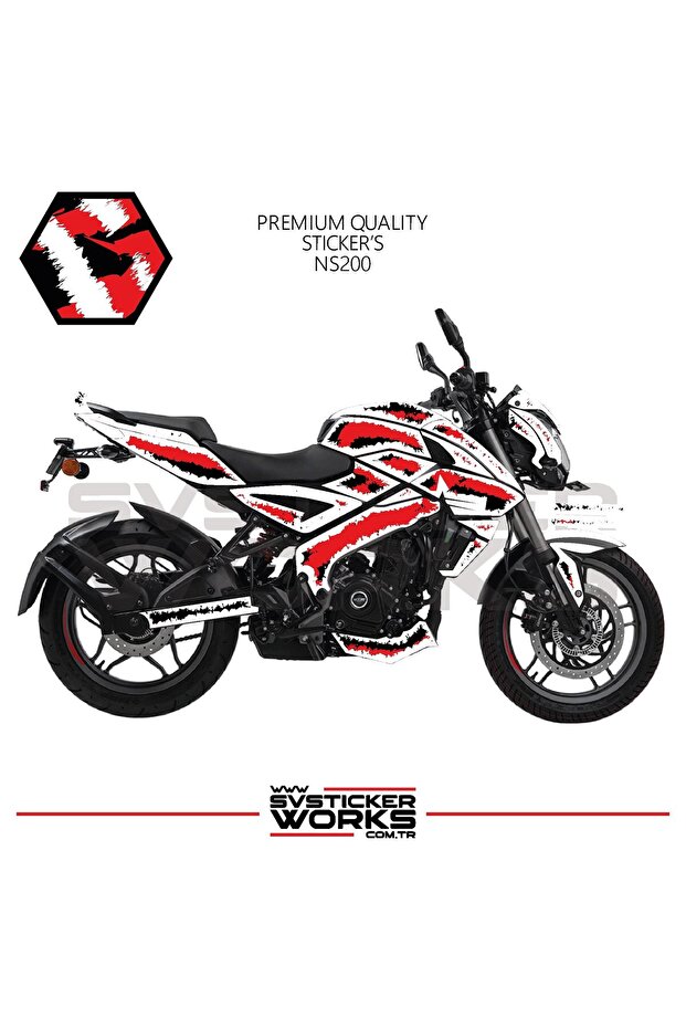 Bajaj Ns200 Fairing Sticker Air Brush Motorcycle Fairing Model Ready Kit All Models Compatible