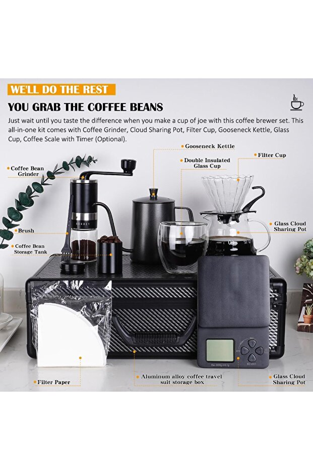 طقم تحضير قهوة فاخر - 6