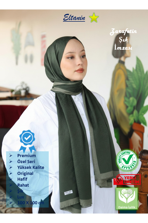 Premium Lux Original Monogram Shawl (Silk Voile, High Quality, Lightweight, Comfortable, Stylish, Hijab, Shawl)