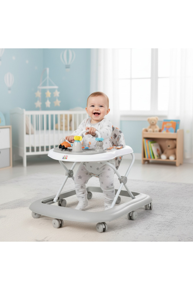 BABY WALKER WITH MUSIC - 8 WHEELS