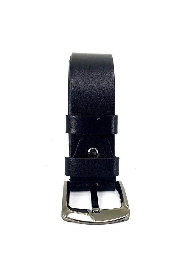 Saraç 1106 24K 4.5 cm Men's Jeans Belt Black