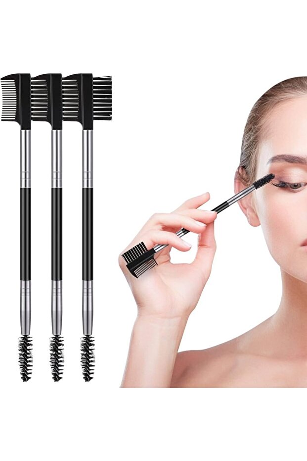 3pics Double Ended Makeup Eyebrow Brush