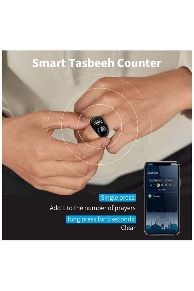 الذكية الرقمية التسبيح ذكر الدائري - 5