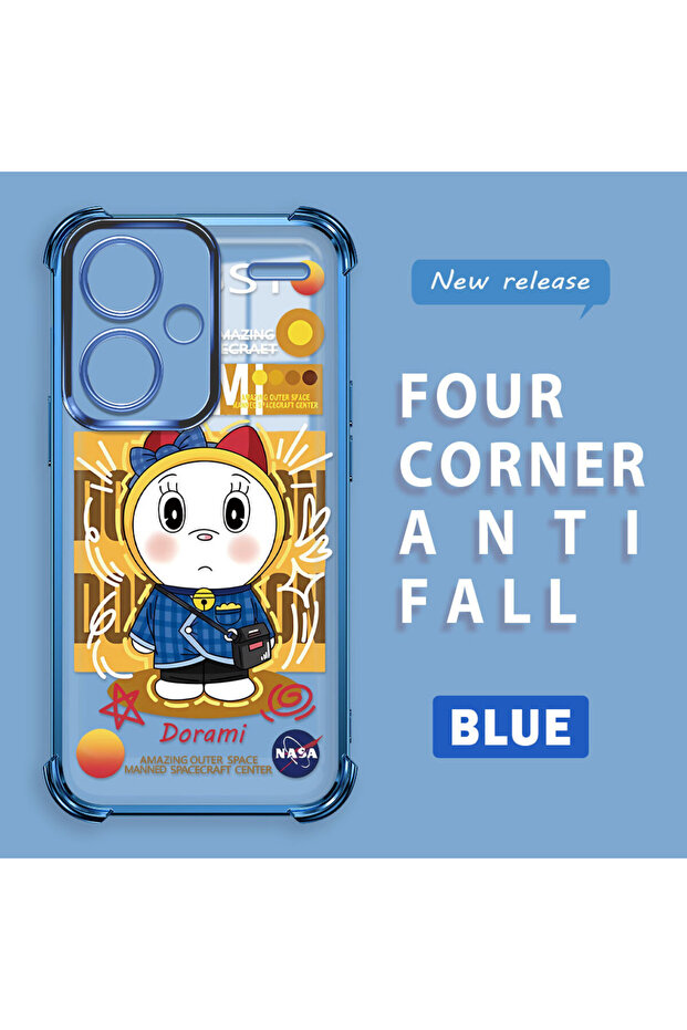 Redmi Note 13 Pro Plus 5g Compatible Transparent Silicone Flutter Protective Case Doraemon - 1