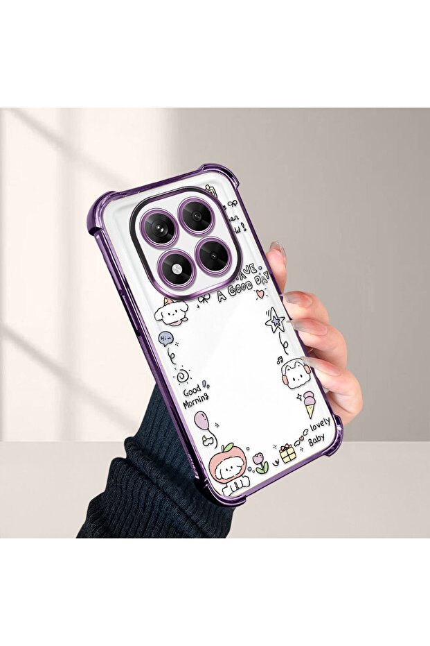 حافظة حماية من السيليكون الشفاف المتوافقة مع هاتف Redmi Note 14 Pro 4G بنمط إبداعي - 4