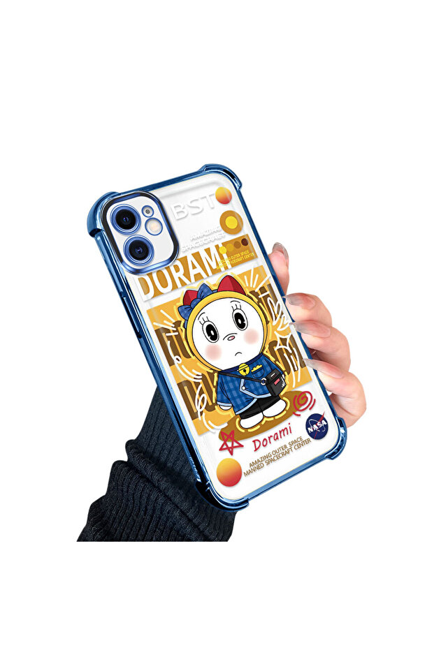 iPhone 11 Compatible Transparent Silicone Flutter Protective Case Doraemon - 3
