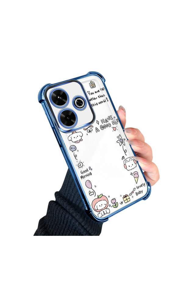 حافظة حماية من السيليكون الشفاف المتوافقة مع Redmi 13 بنمط إبداعي - 2