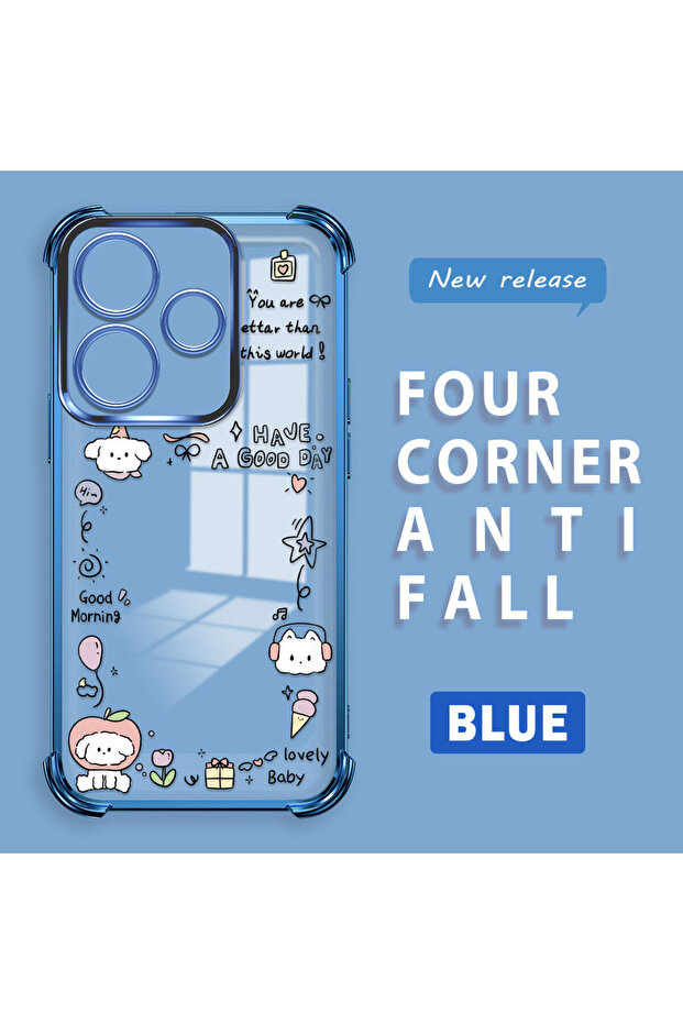 حافظة حماية من السيليكون الشفاف المتوافقة مع Redmi 13 بنمط إبداعي - 1