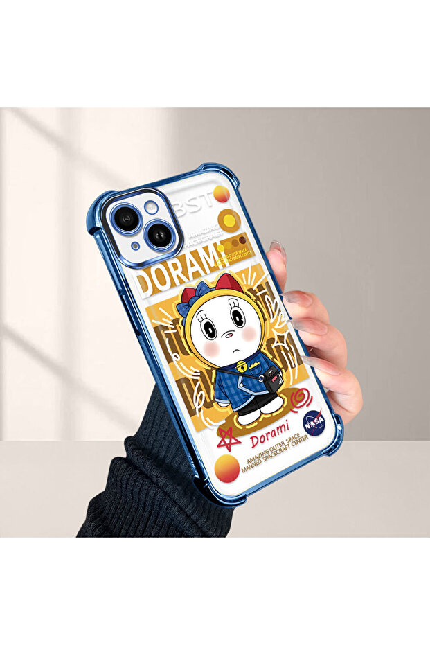 حافظة حماية من السيليكون الشفاف المتوافقة مع هاتف iPhone 14 Plus من Doraemon - 4