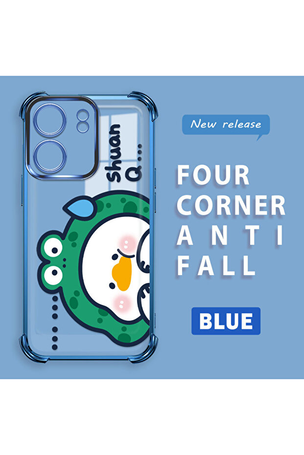 حافظة حماية من السيليكون الشفاف المتوافقة مع Poco C65، كرتون لطيف - 2