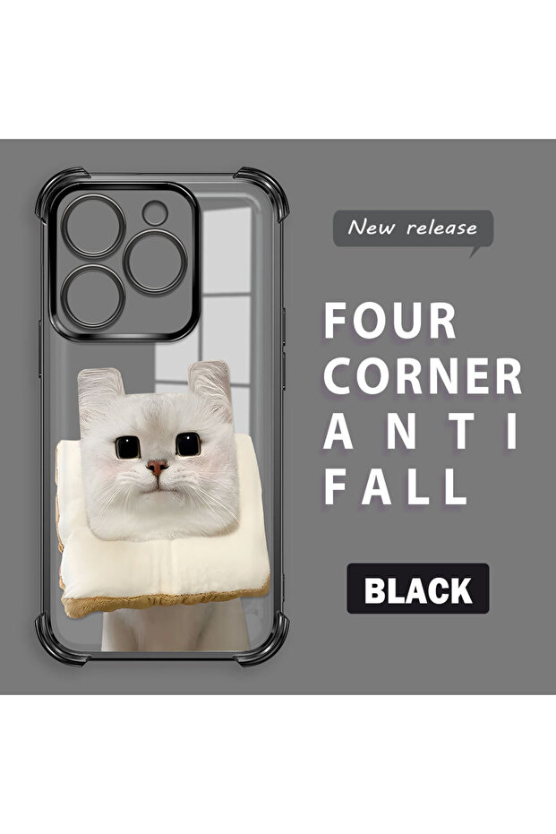 Tecno Spark 20/20C Compatible Transparent Silicone Flutter Protective Case with Cat Pattern - 1