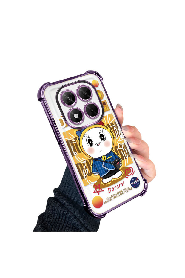 حافظة حماية شفافة من السيليكون متوافقة مع هاتف ريدمي نوت 14 برو 4G بتصميم دورايمون - 2