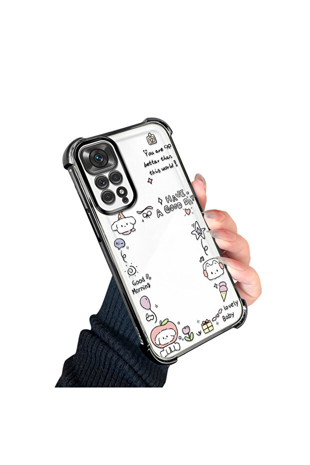 حافظة حماية من السيليكون الشفاف المتوافقة مع Redmi Note 11، نمط إبداعي - 3