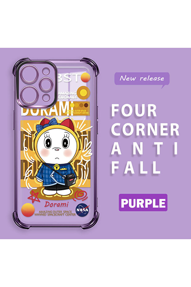 حافظة حماية من السيليكون الشفاف المتوافقة مع Redmi 12 4G من Doraemon - 1