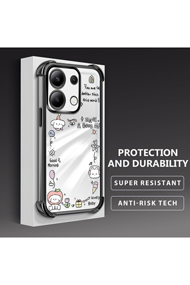 حافظة حماية من السيليكون الشفاف المتوافقة مع Redmi Note 13، نمط إبداعي - 4