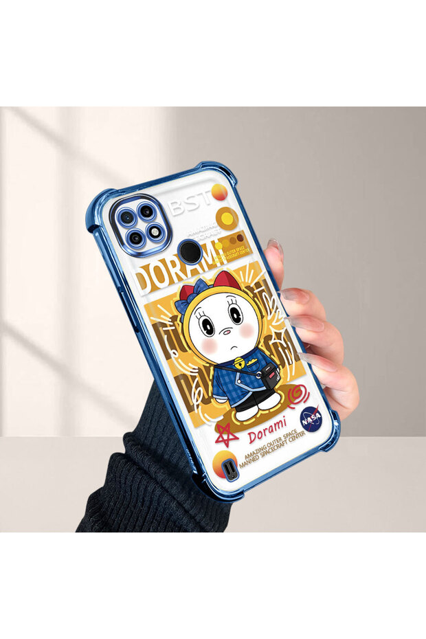 حافظة حماية من السيليكون الشفاف المتوافقة مع هاتف Realme C21 من Doraemon - 4