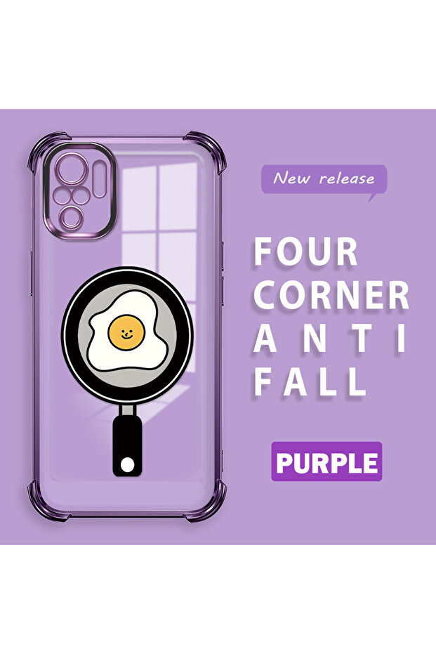 حافظة حماية من السيليكون الشفاف المتوافقة مع هاتف Redmi Note 10، بنمط مربعات - 1