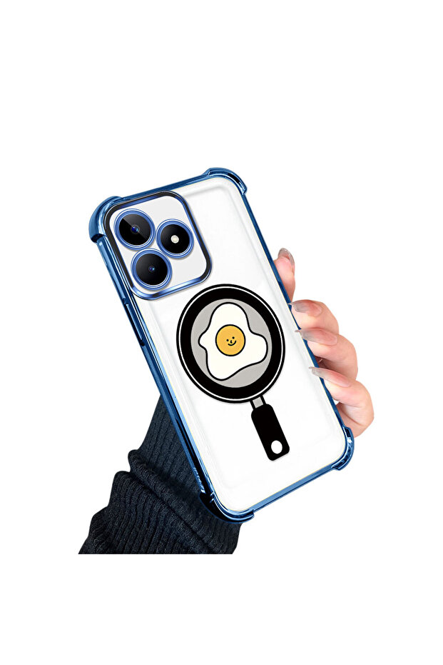 Realme Note 50 Compatible Transparent Silicone Flutter Protective Case with Pan Pattern - 2