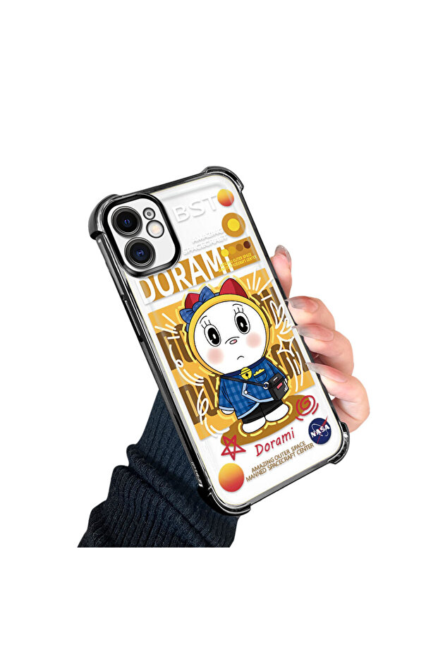 حافظة حماية من السيليكون الشفاف المتوافقة مع هاتف iPhone 11 من Doraemon - 3