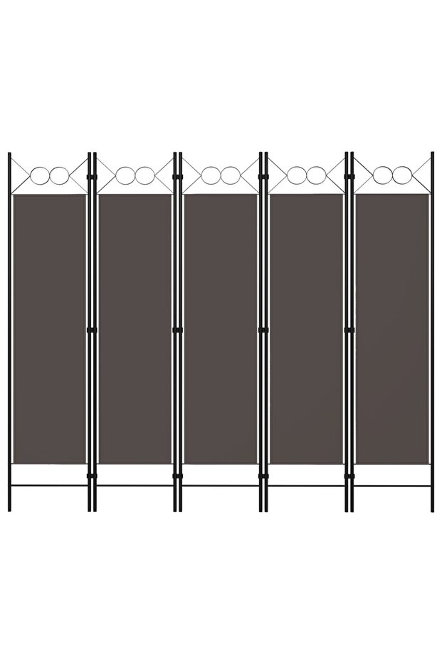 5-Panel Room Divider Anthracite 200x180 cm