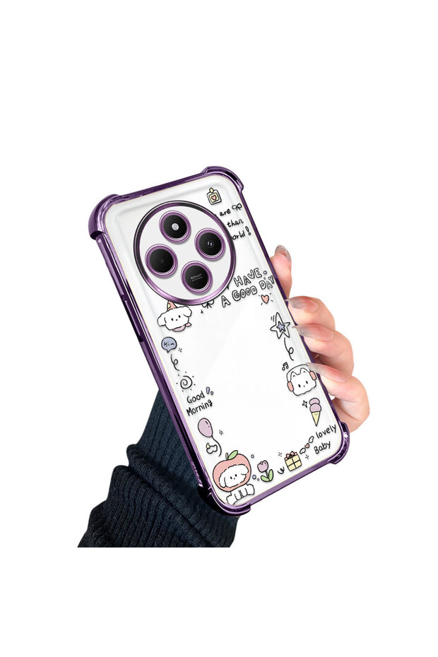 حافظة حماية من السيليكون الشفاف المتوافقة مع Redmi A4 بنمط إبداعي - 2