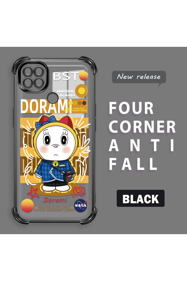 حافظة حماية من السيليكون الشفاف المتوافقة مع هاتف Redmi 9C من Doraemon - 1