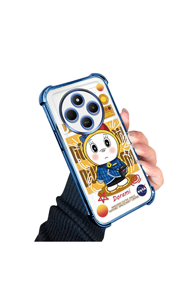 حافظة حماية شفافة متوافقة مع هاتف ريدمي 14C من السيليكون بتصميم دوريماون - 2