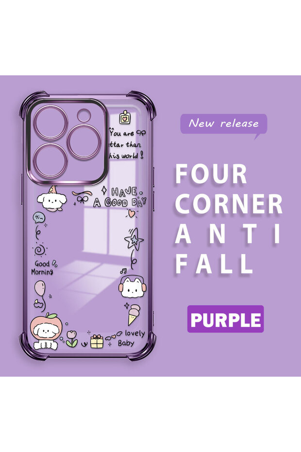 Infinix Smart 8/8 Pro Compatible Transparent Silicone Flutter Protective Case Creative Pattern - 1