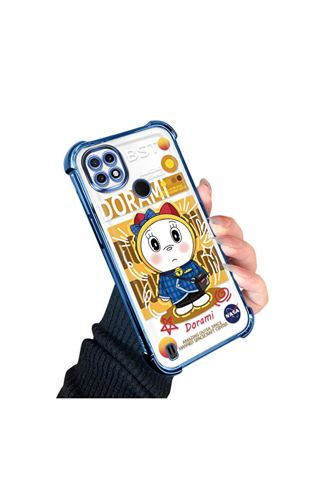 حافظة حماية من السيليكون الشفاف المتوافقة مع هاتف Realme C21 من Doraemon - 2