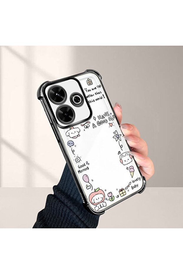 حافظة حماية من السيليكون الشفاف المتوافقة مع Redmi 13 بنمط إبداعي - 4