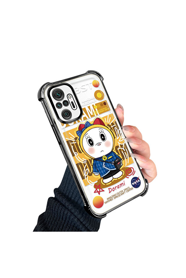 حافظة حماية من السيليكون الشفاف المتوافقة مع هاتف Redmi Note 10 Pro من Doraemon - 3