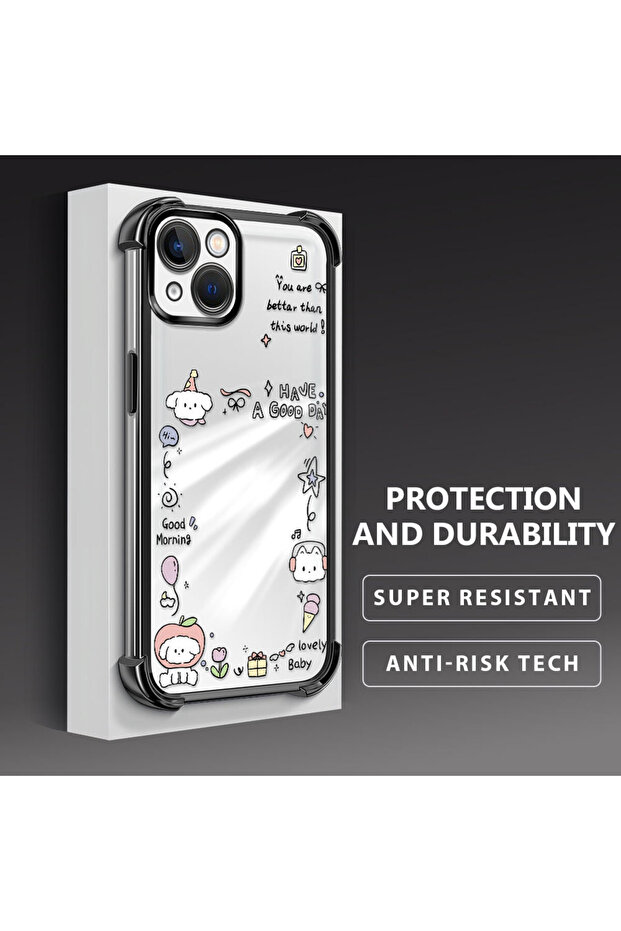 حافظة حماية من السيليكون الشفاف المتوافقة مع هاتف iPhone 13 بنمط إبداعي - 4