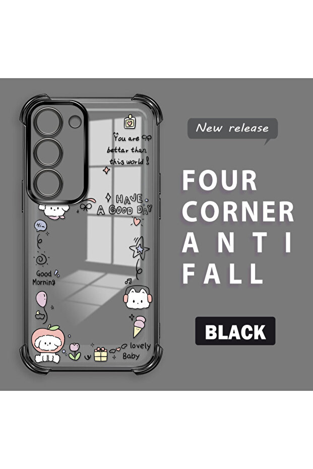 حافظة حماية من السيليكون الشفاف المتوافقة مع هاتف سامسونج جالاكسي S23، نمط إبداعي - 1